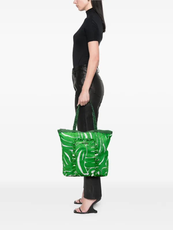 Miu Miu Pre-Owned 2010-2025 Canvas Printed Ivy Tote Bag | Green