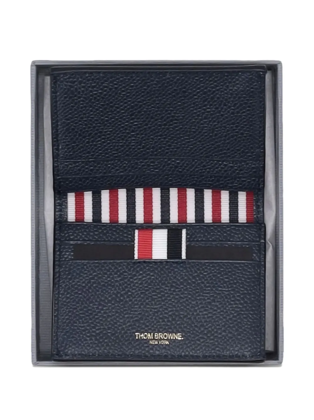 Thom Browne pebble grain stripes cardholder | Blue | Image 1