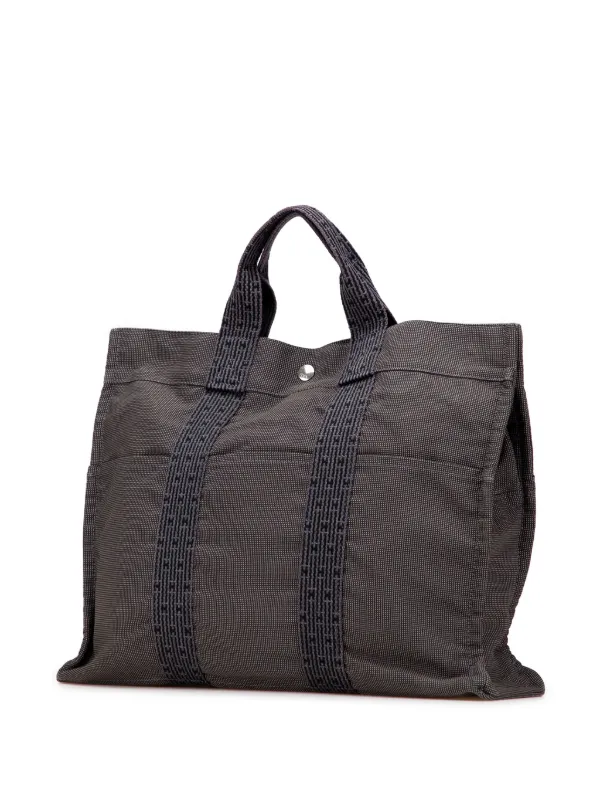 Hermès Pre-Owned 1990-2010 Canvas Herline MM Tote Bag Grey