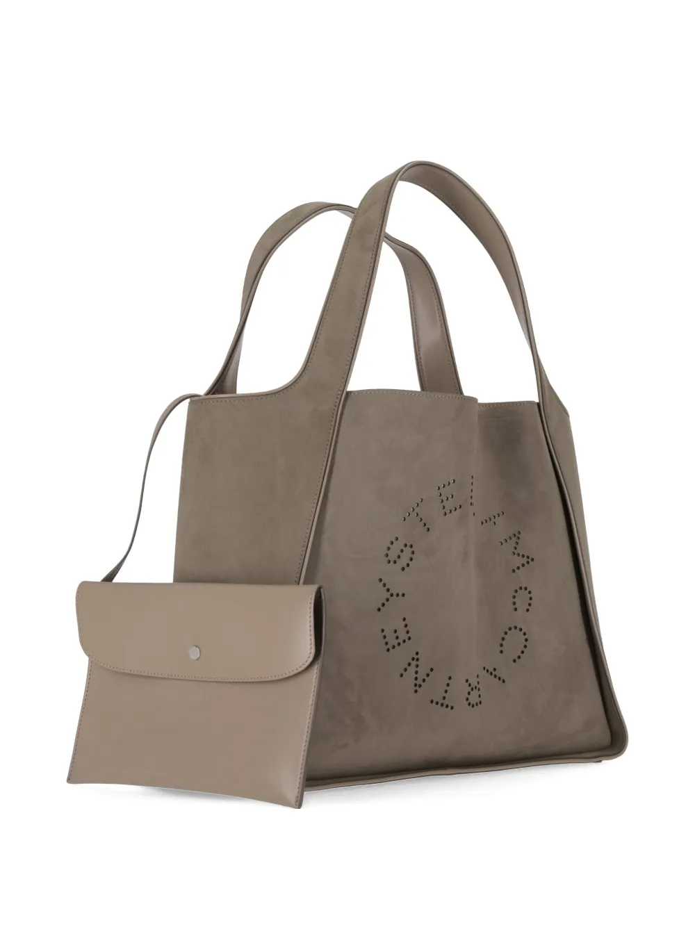 Stella Mccartney Logo Tote Bags Dual Handles In Gray