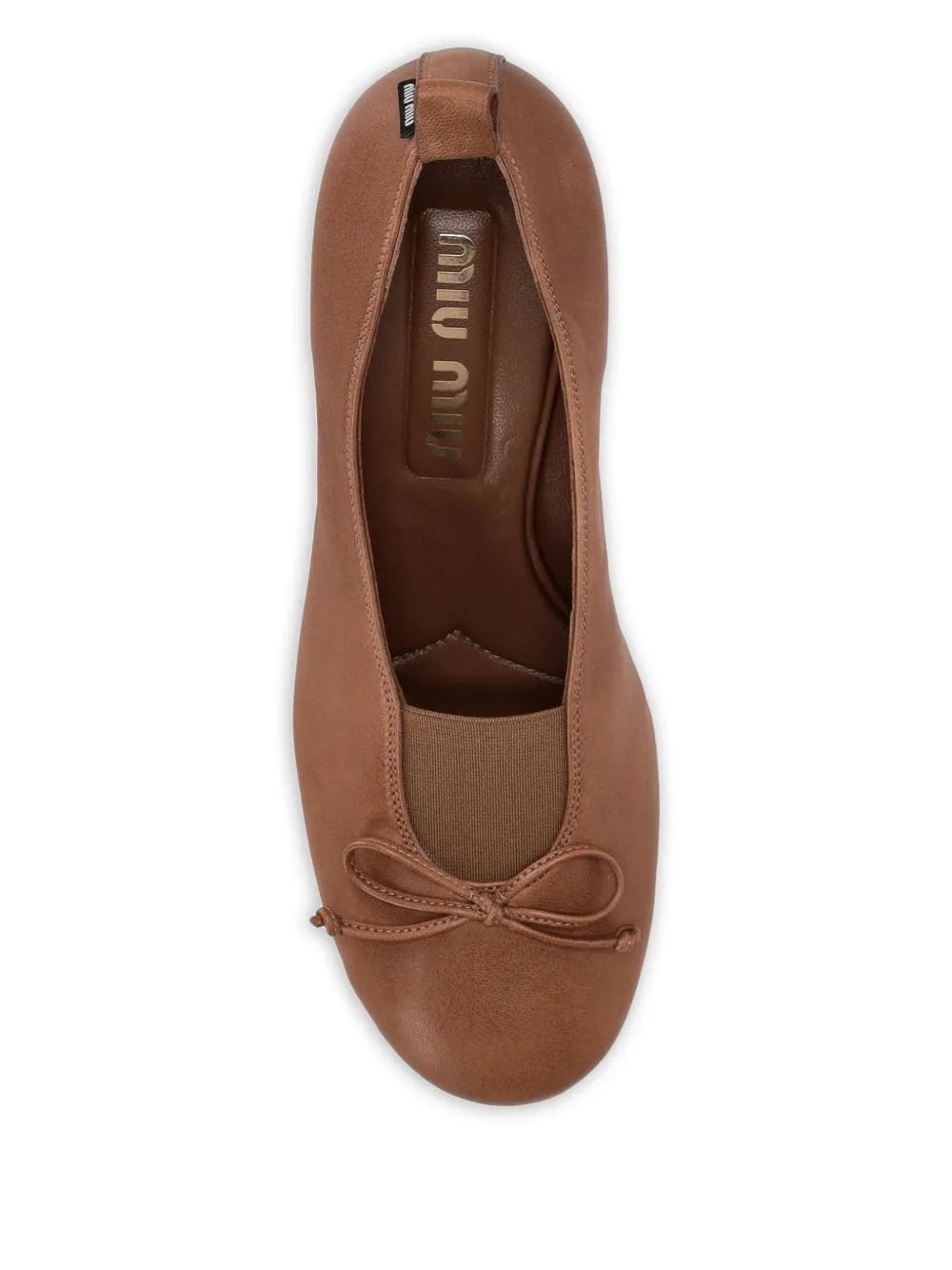 Miu Élan pumps met strikdetail Bruin