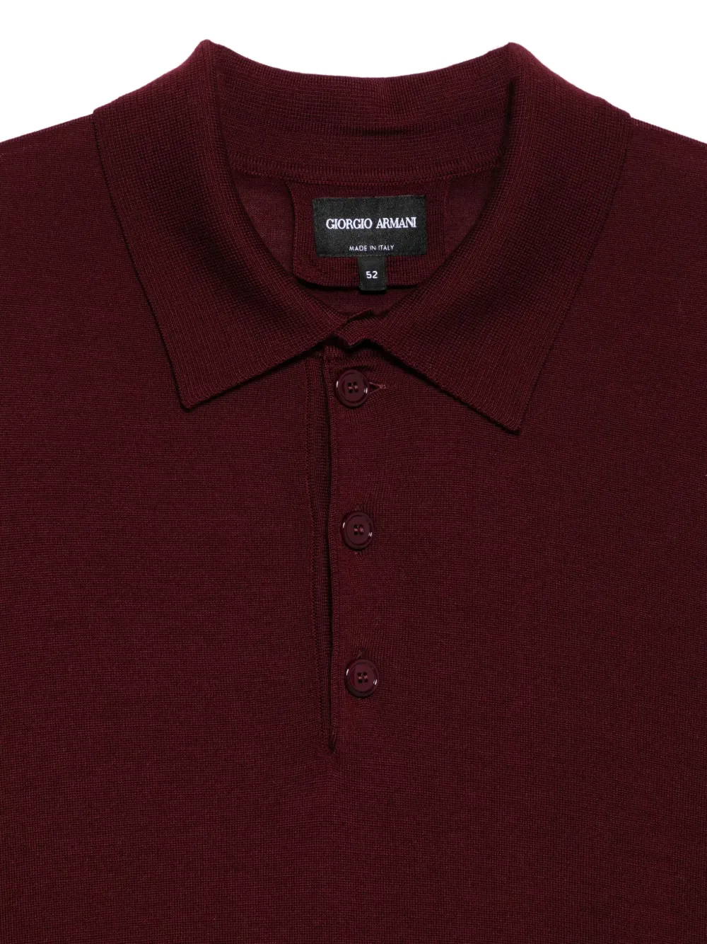 Giorgio Armani Poloshirt met lange mouwen en vlakken Rood