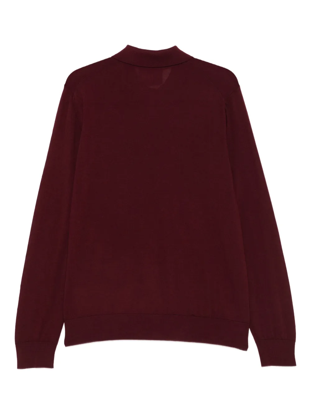 Giorgio Armani long-sleeve panelled polo shirt - Rood