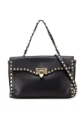 Valentino Garavani Pre-Owned 2000-2017 Small Pebbled Calfskin Rockstud Single Handle Flap satchel - Black