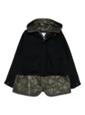 sacai hooded quilted-panel jacket - Blue