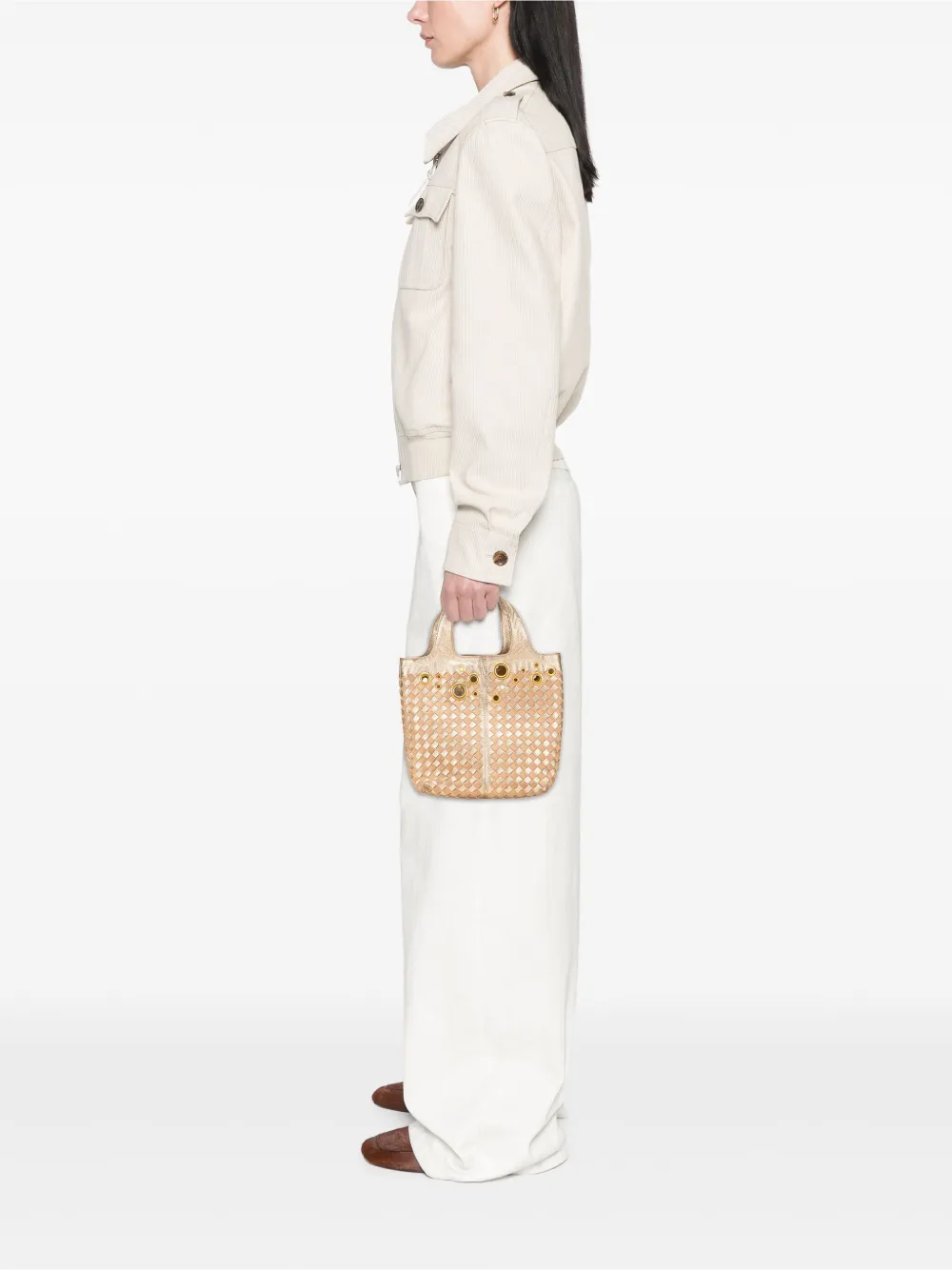 Bottega Veneta Pre-Owned 2000-2007 Calfskin Intrecciato Grommet handbag | Pre-Owned | Image 2