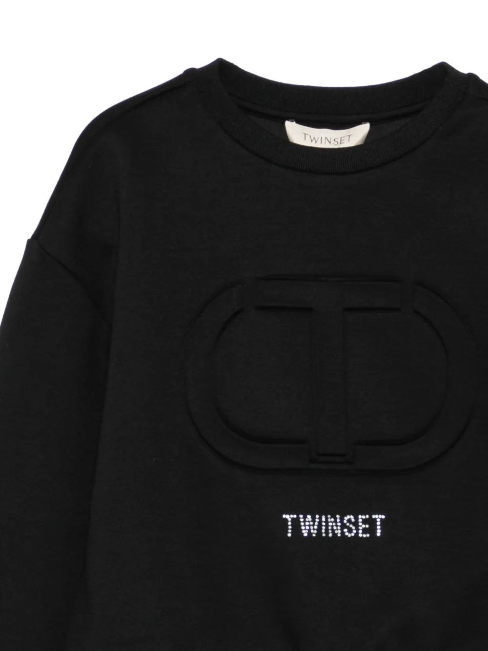 Twinset Logo-embossed Sweatshirt In Black