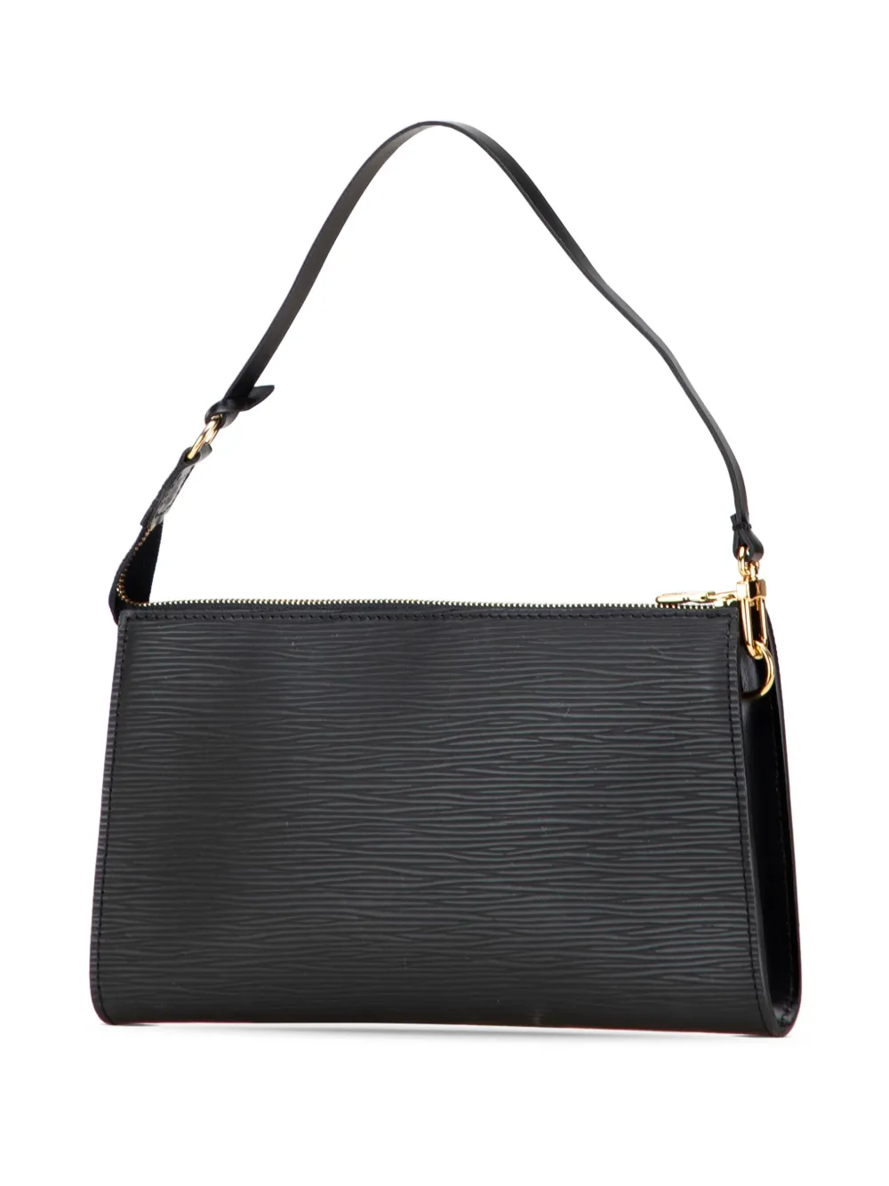 Pre-owned Louis Vuitton 2003 Epi Pochette Accessoires Shoulder Bag In Black