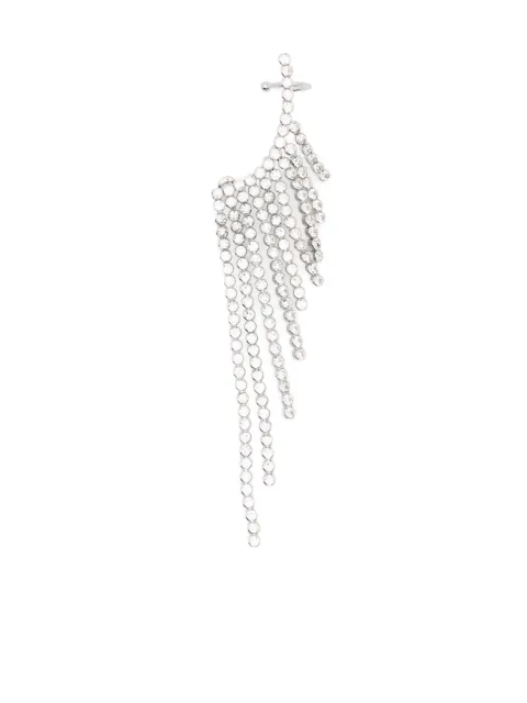 Rabanne tiered-crystals chain-drop earrings