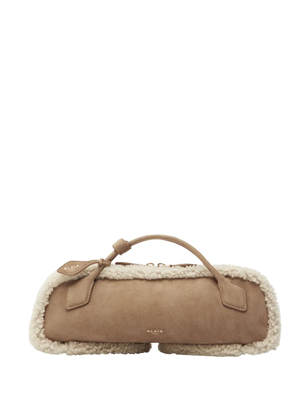 Le Teckel Shearling Clutch Bag