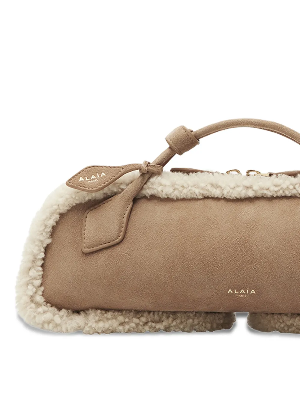 Le Teckel Shearling Clutch Bag