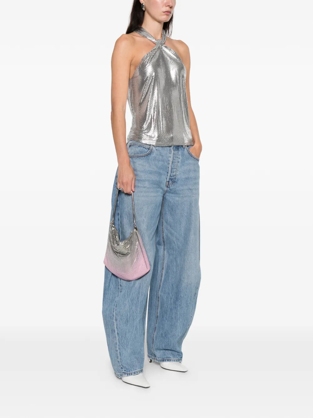 Rabanne chainmail shoulder bag - Zilver