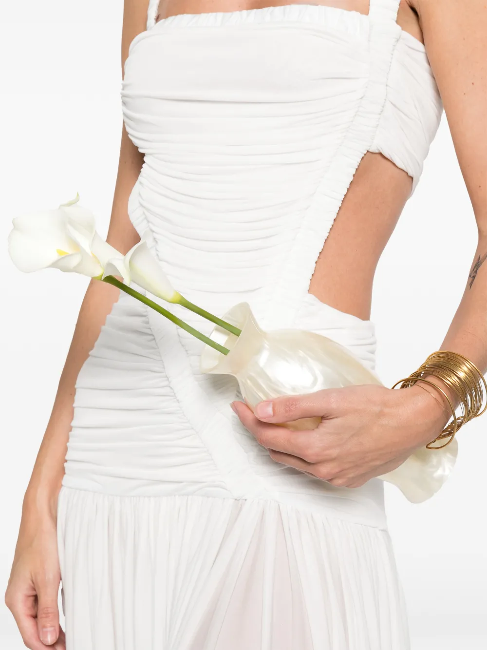 Cult Gaia Florence clutch - Wit