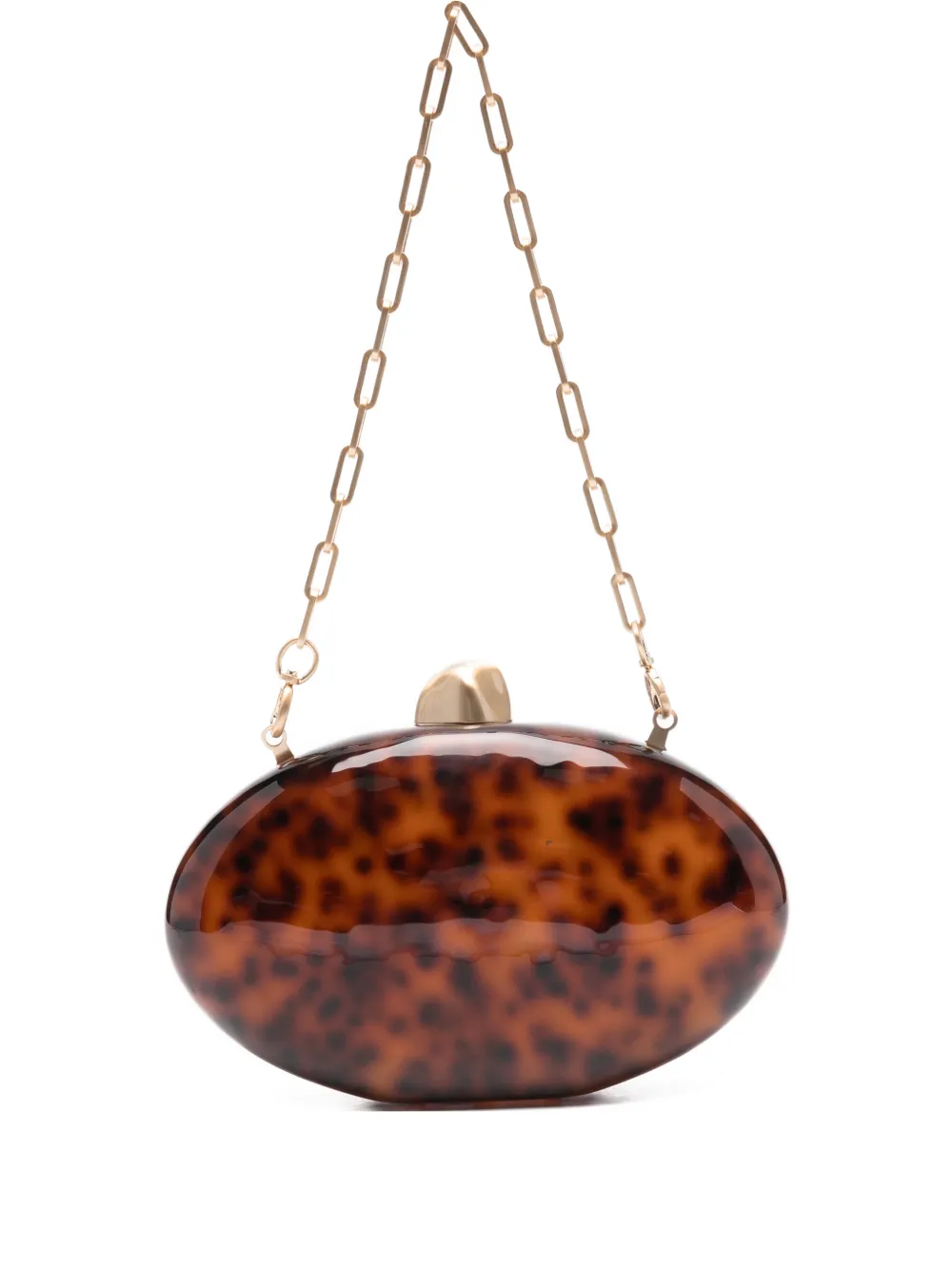 Cult Gaia CULT GAIA EVIANA CLUTCH - CARAMEL TORTOISE - CARAMEL TORTOISE