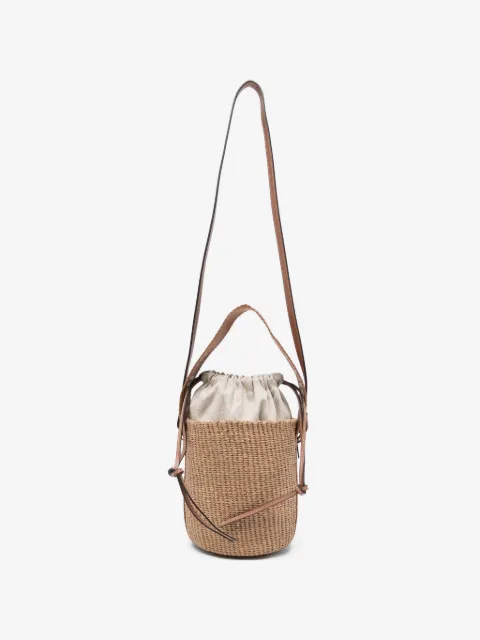 Chloé petit sac seau Woody en raphia