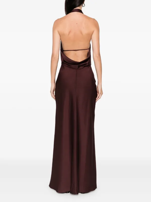 Simkhai Halterneck Maxi Dress - Brown