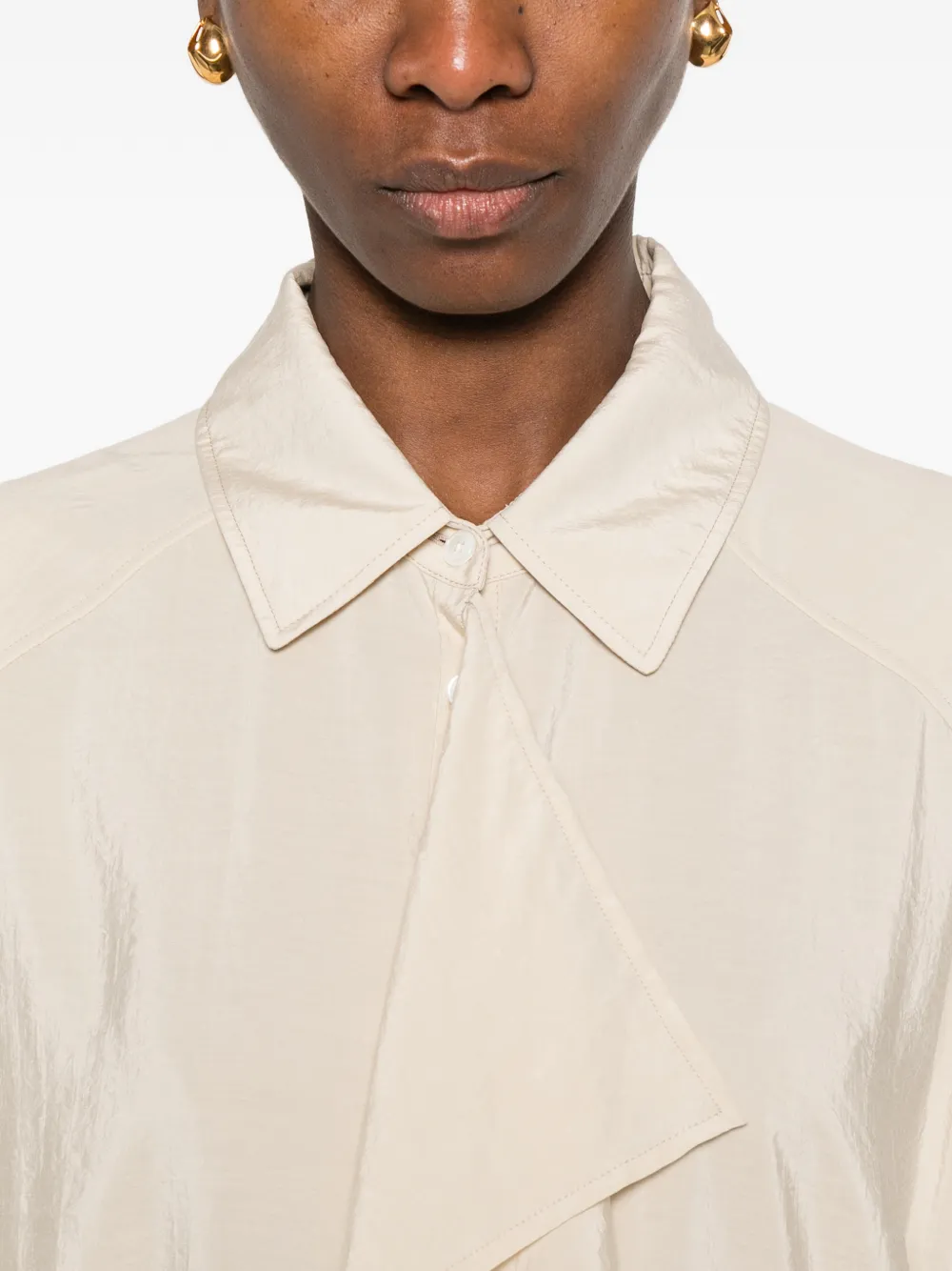 LEMAIRE Asymmetrische blousejurk Beige