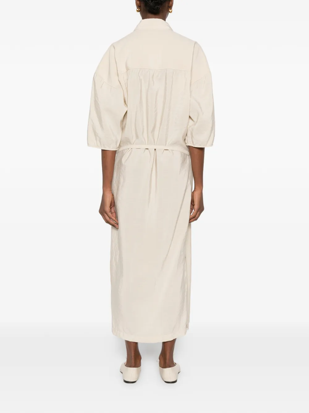 LEMAIRE Asymmetrische blousejurk Beige
