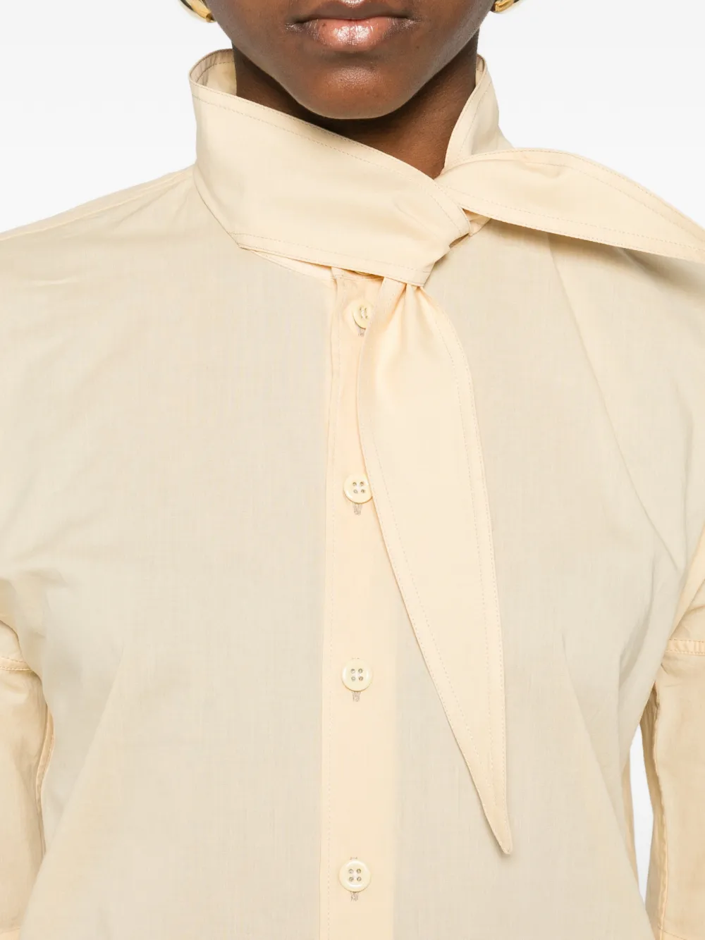 LEMAIRE Foulard blouse met korte mouwen Geel