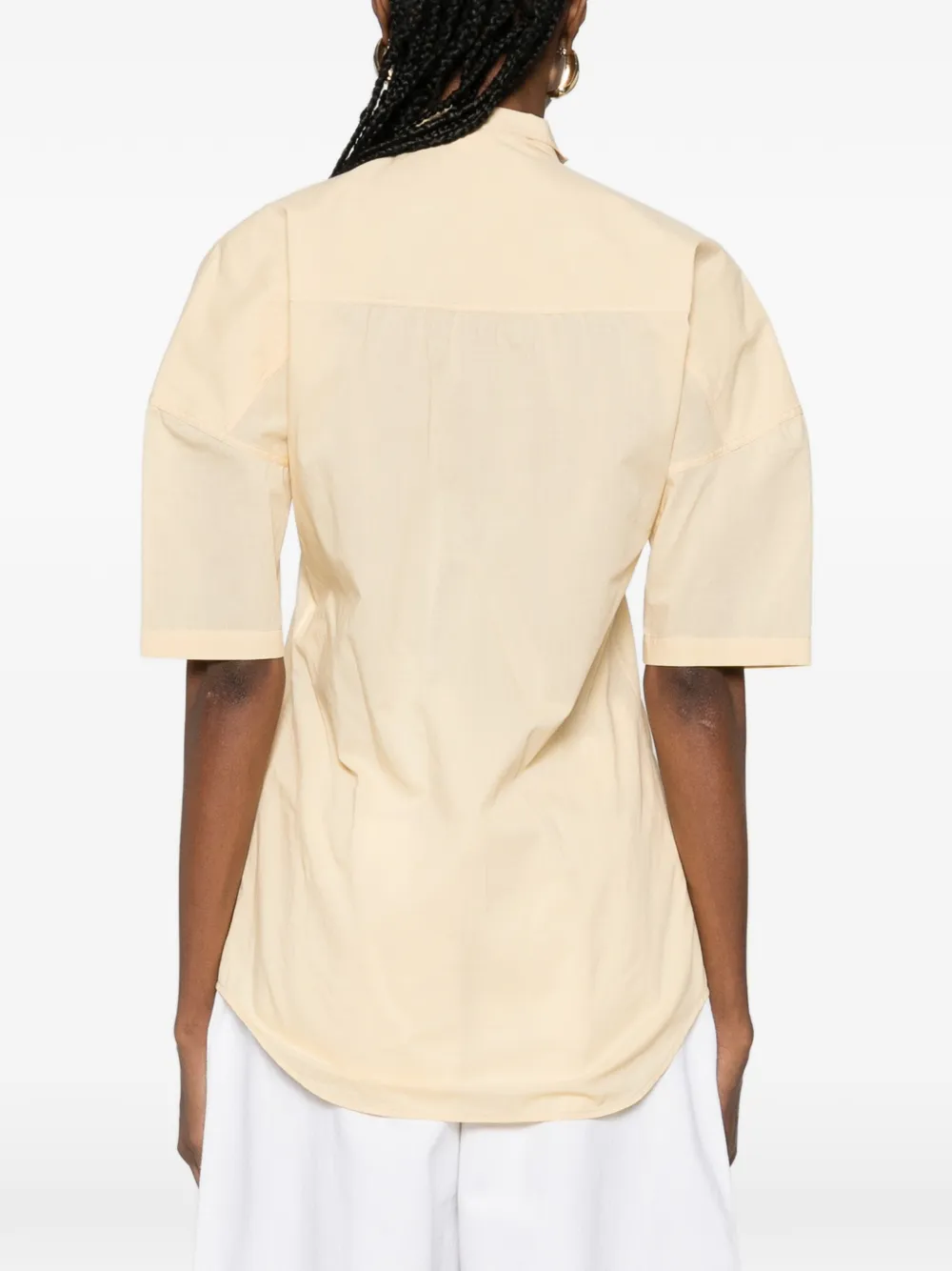 LEMAIRE Foulard blouse met korte mouwen Geel