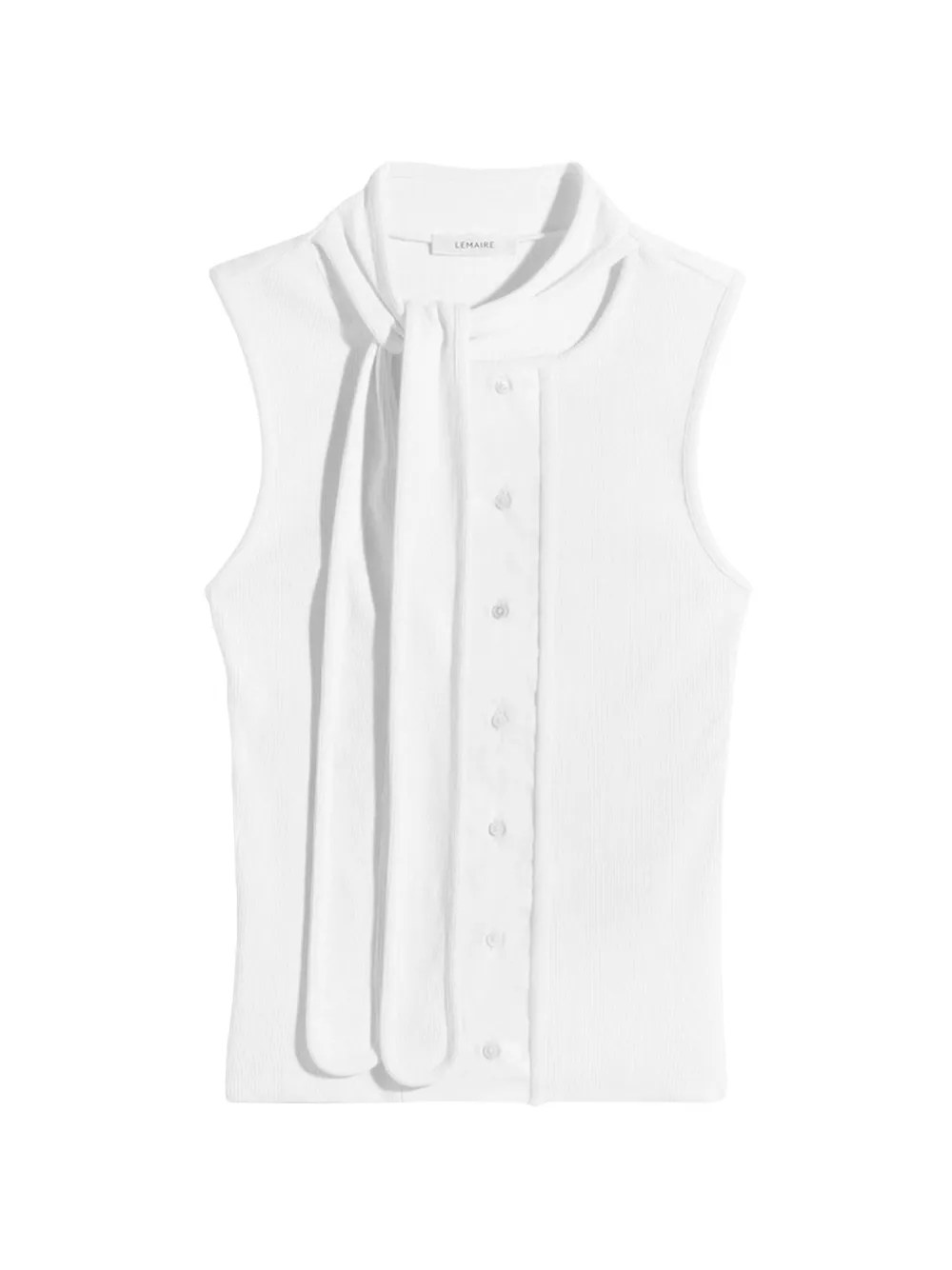 LEMAIRE asymmetrical fitted top - Bianco
