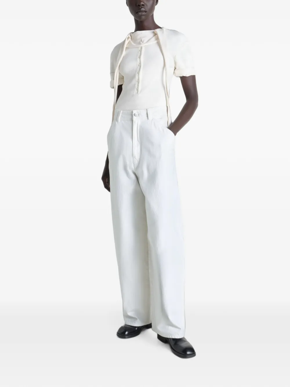 LEMAIRE Oversized jeans Wit