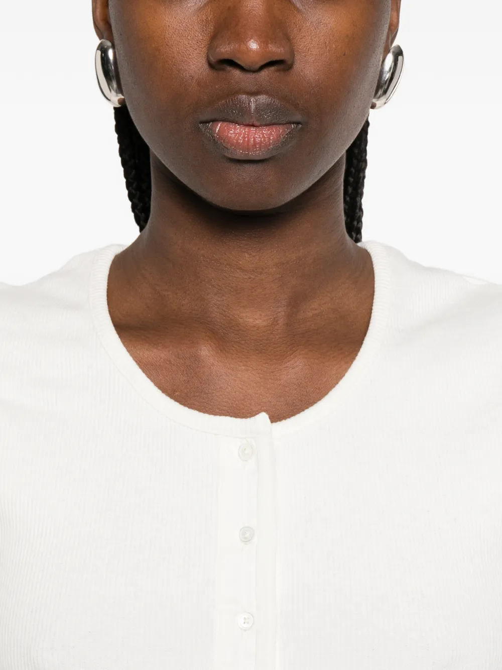 LEMAIRE Henley getailleerde top Beige
