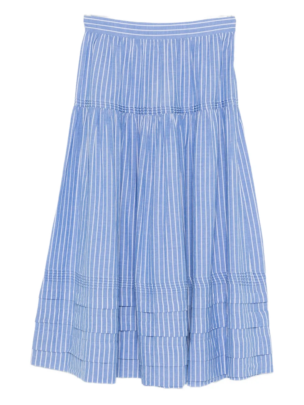 DÔEN striped tiered skirt - Blu
