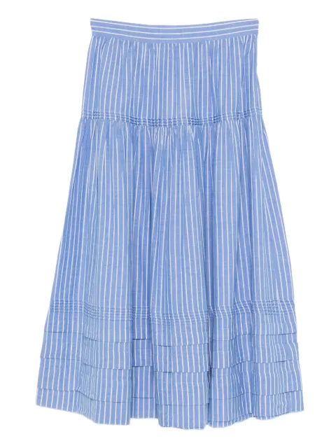 DÔEN striped tiered skirt