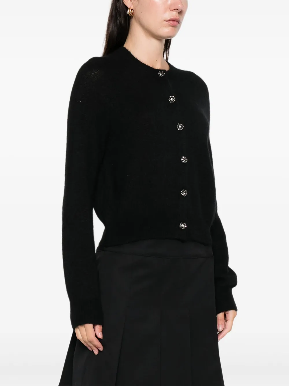  Dôen Petra Embellished-button Cardigan - Black 