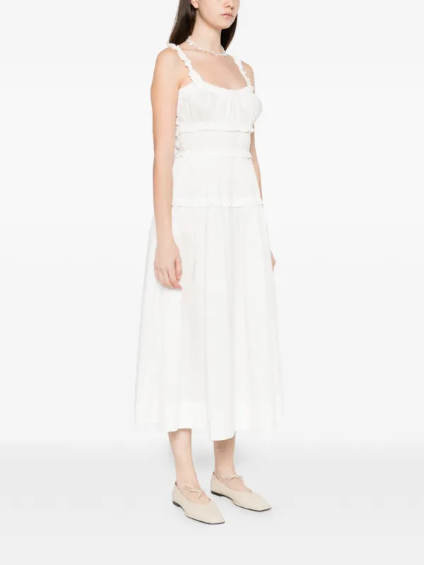Den Marianne Scoop-Neck Midi Dress - White
