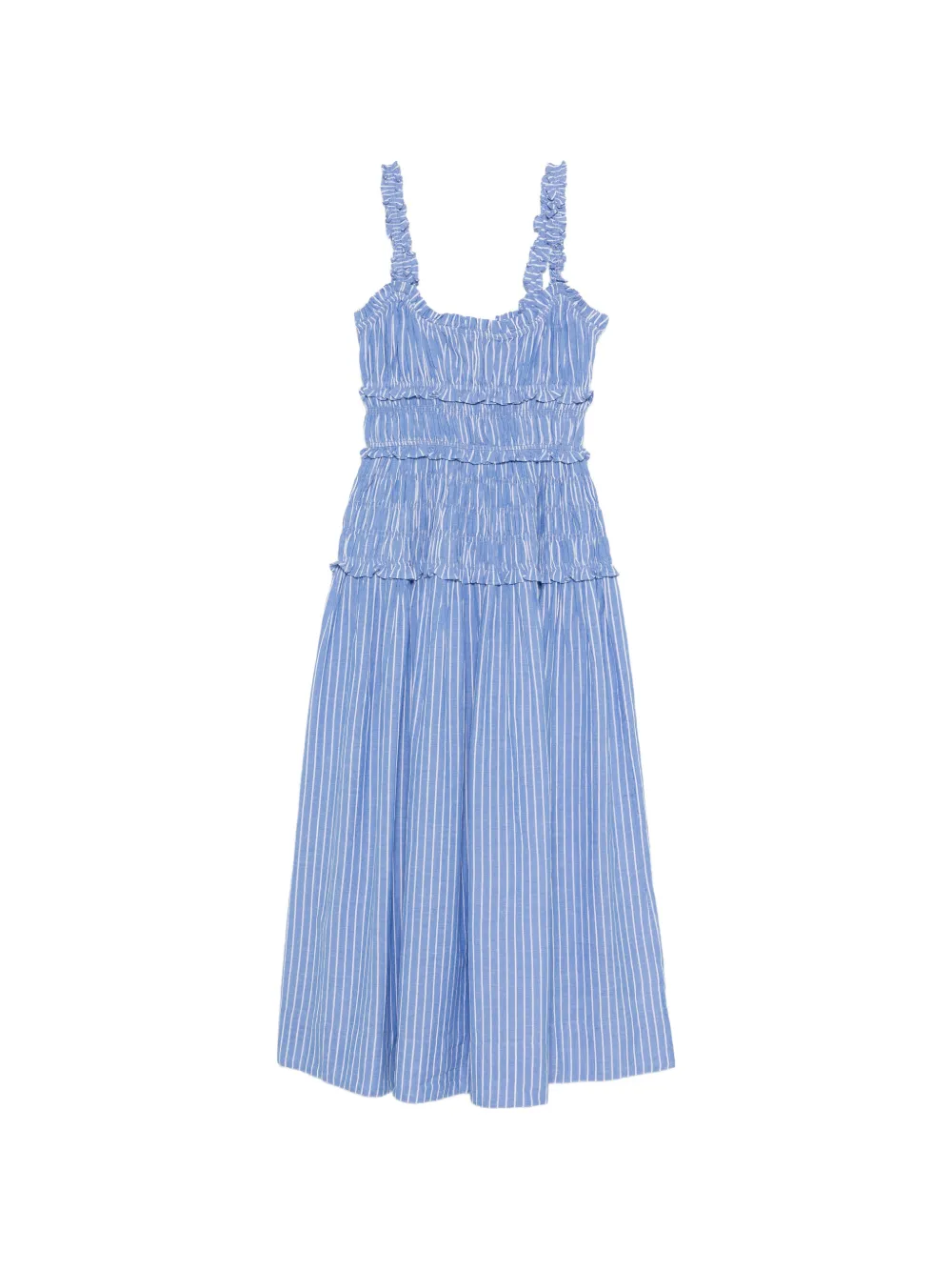 DÔEN Marianne striped midi dress - Blu