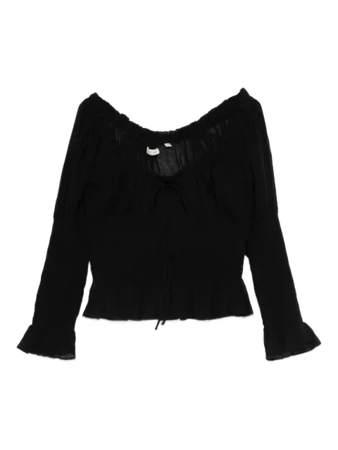 DÔEN scoop neck long sleeve top