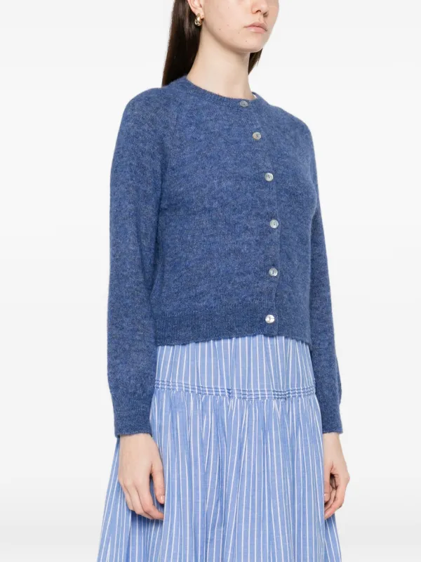 DÔEN パフスリーブ カーディガン | ブルー | FARFETCH JP