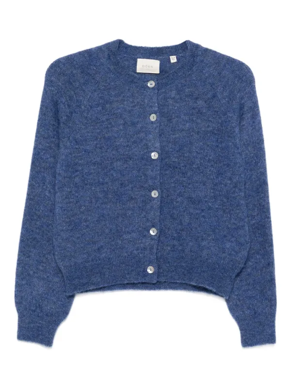 Dôen Petra Puff-sleeves Cardigan in Blue