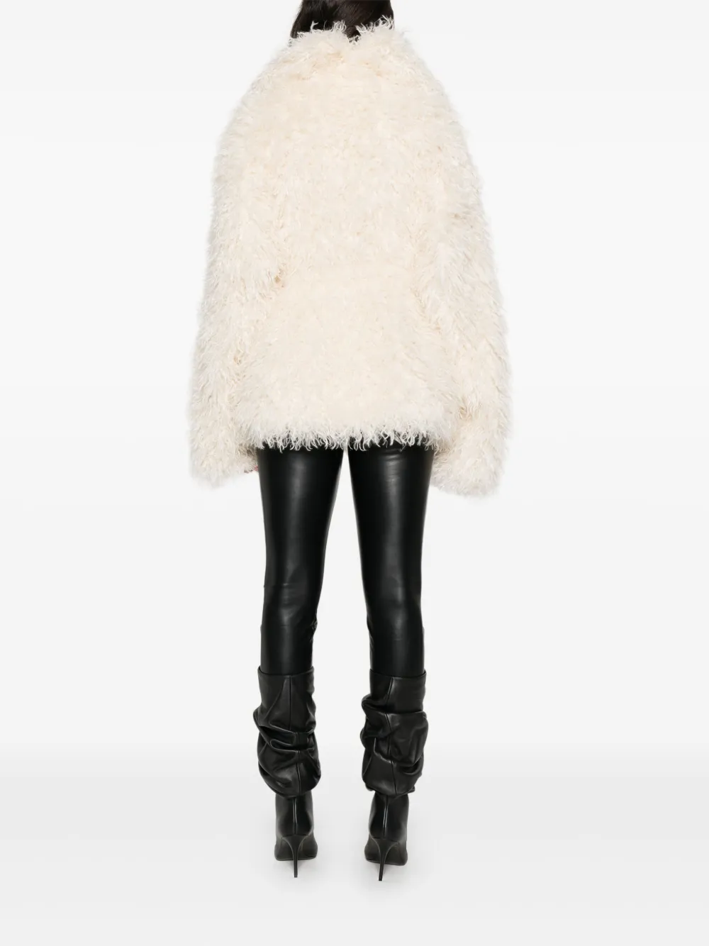 Norma Kamali Jas van imitatiebont Beige