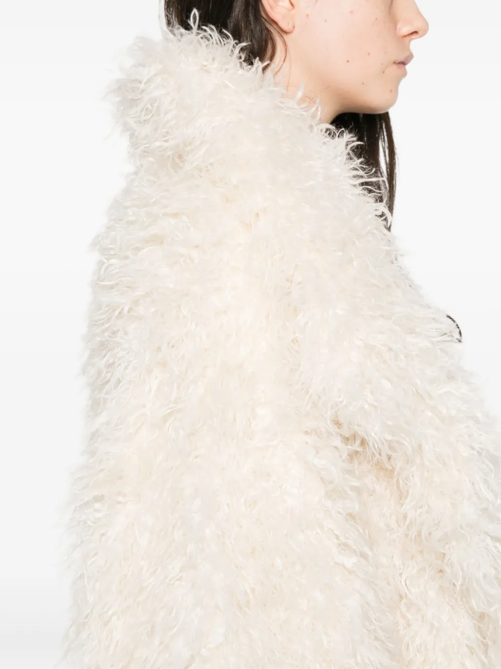 Norma Kamali Jas van imitatiebont Beige