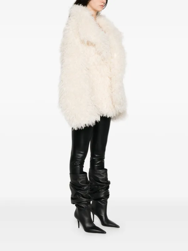 Norma Kamali Faux Fur Coat | Neutrals | FARFETCH