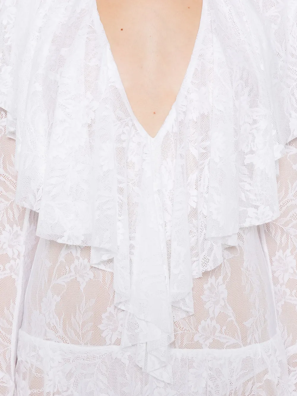 Norma Kamali Mini-jurk met ruches Wit