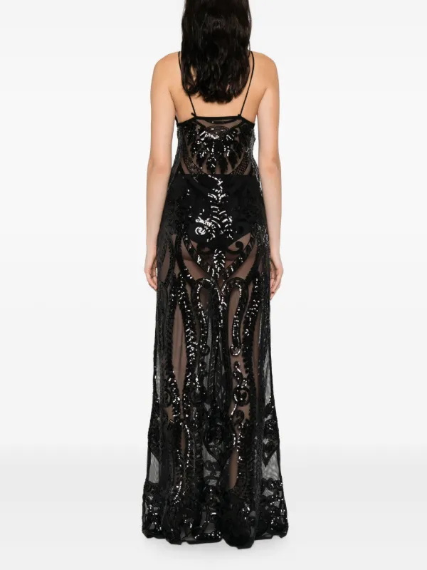 norma kamali sequined maxi dress Norma Kamali Sequinned Maxi Dress
