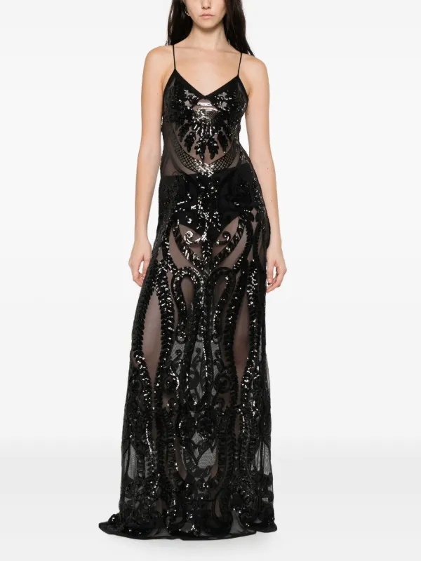 Norma Kamali sequin-embellished Gown | Black | FARFETCH GE