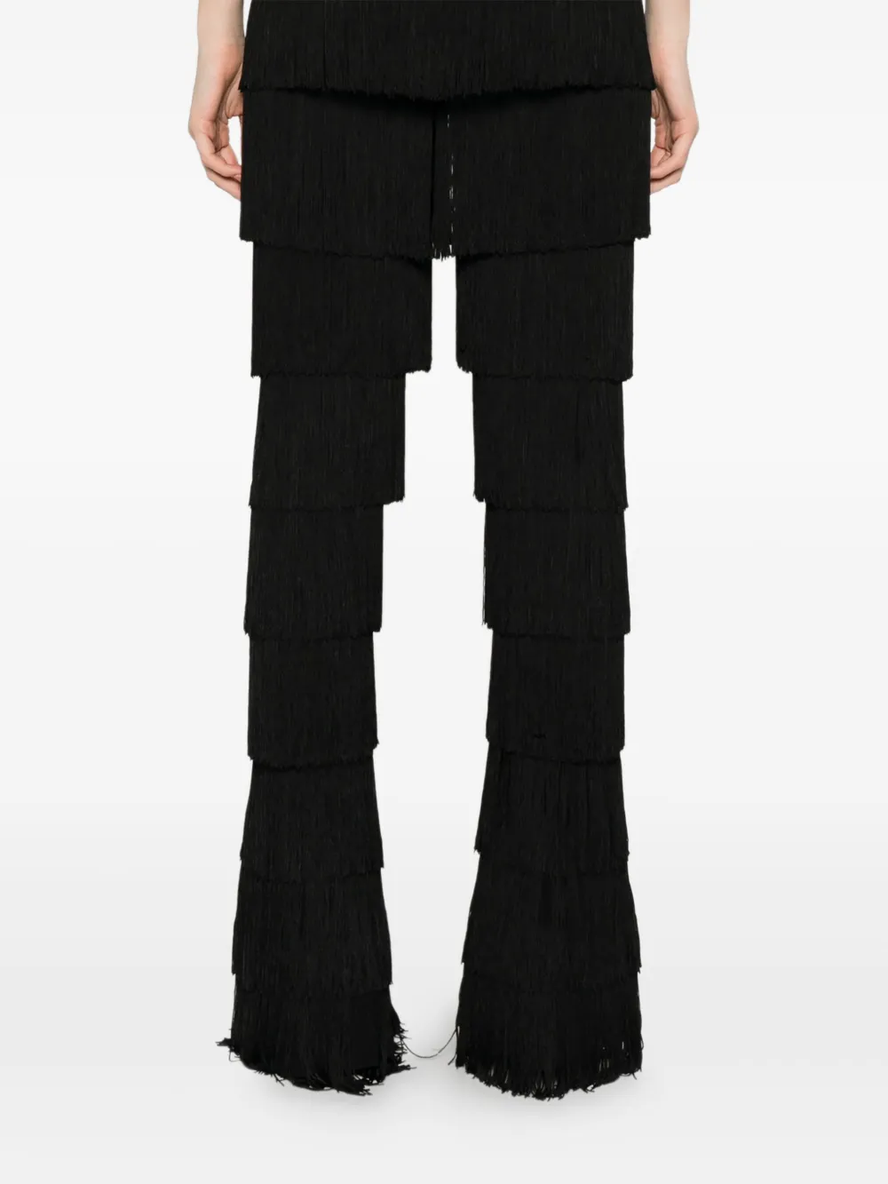 Norma Kamali Legging met franje Zwart