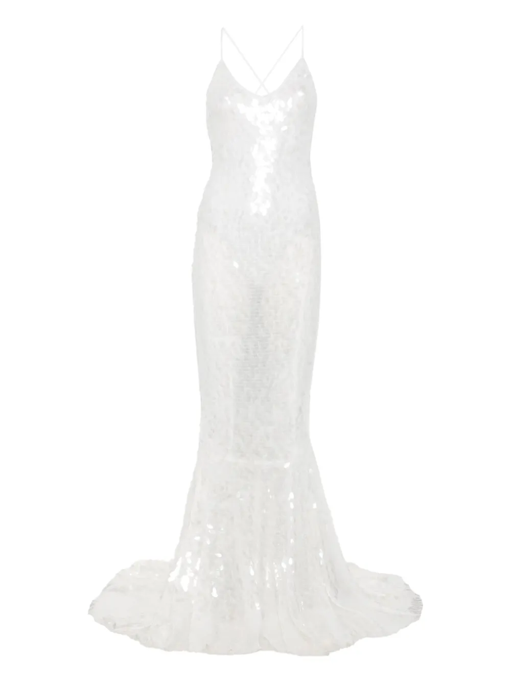 Norma Kamali Fara sequin-embellished gown | White | Image 1