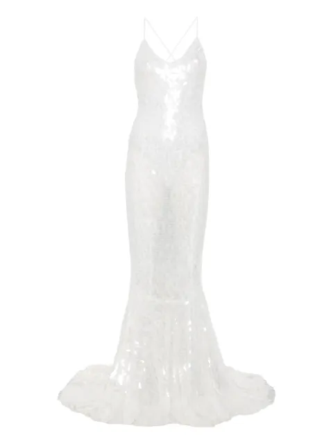 Norma Kamali Fara sequin-embellished gown