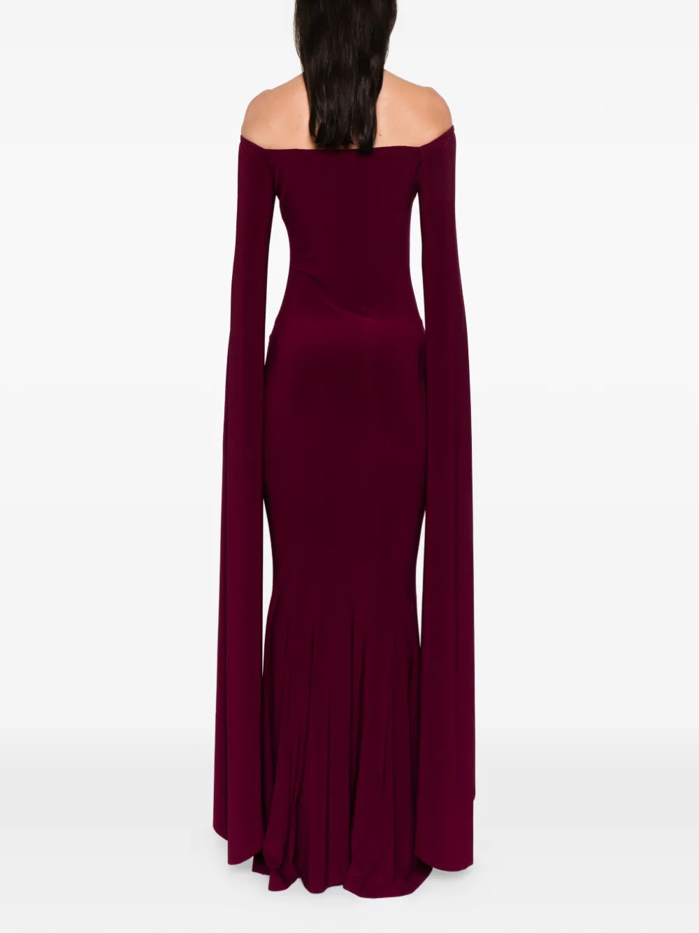 Norma Kamali Long-sleeve Maxi Dress In Red