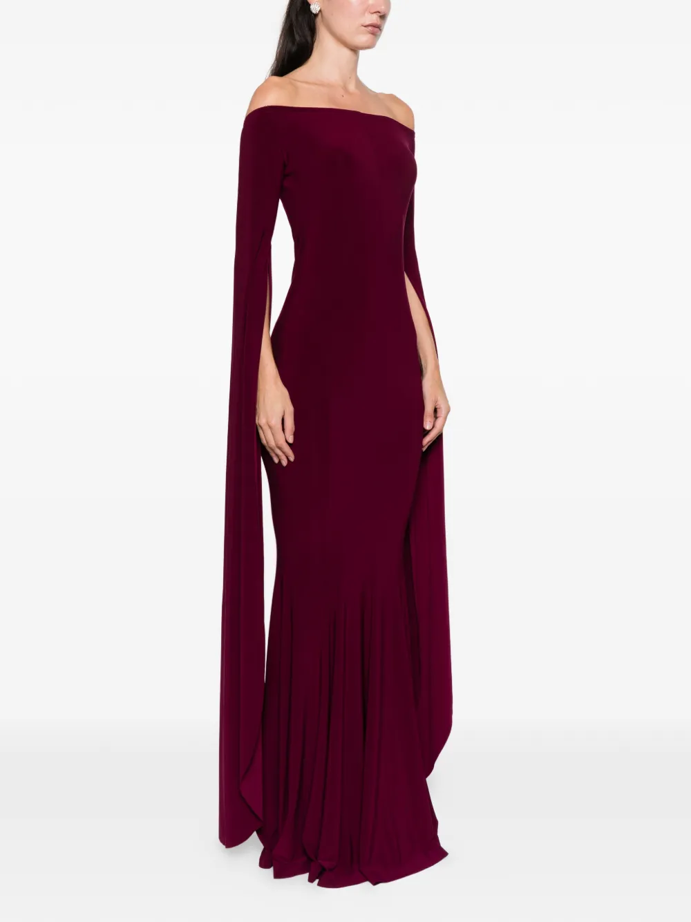 Norma Kamali Long-sleeve Maxi Dress In Red