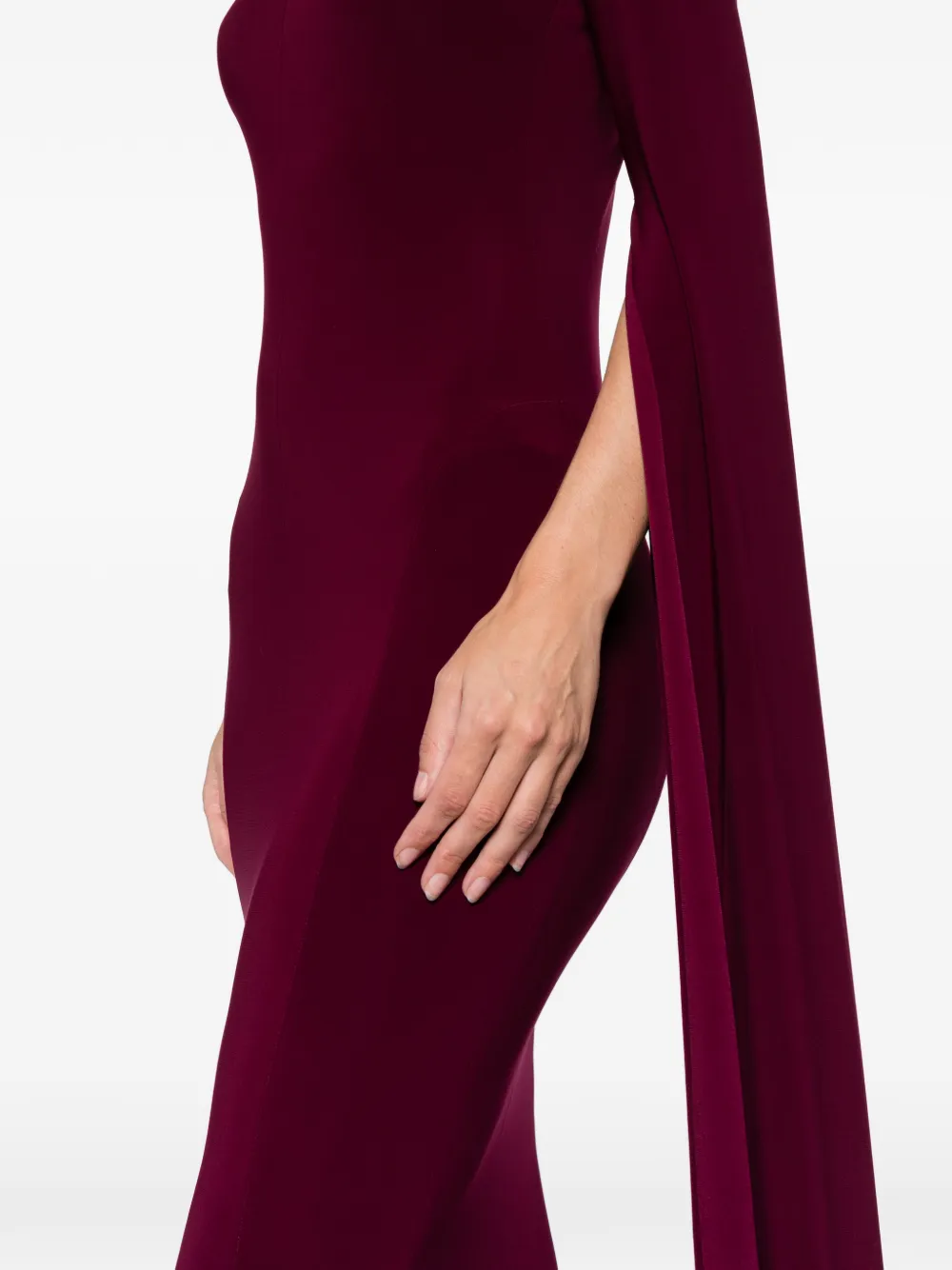 Norma Kamali Long-sleeve Maxi Dress In Red
