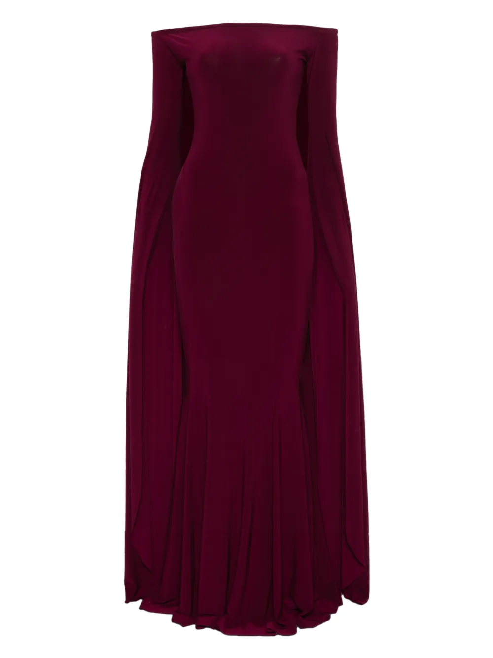 Norma Kamali Long-sleeve Maxi Dress In Red