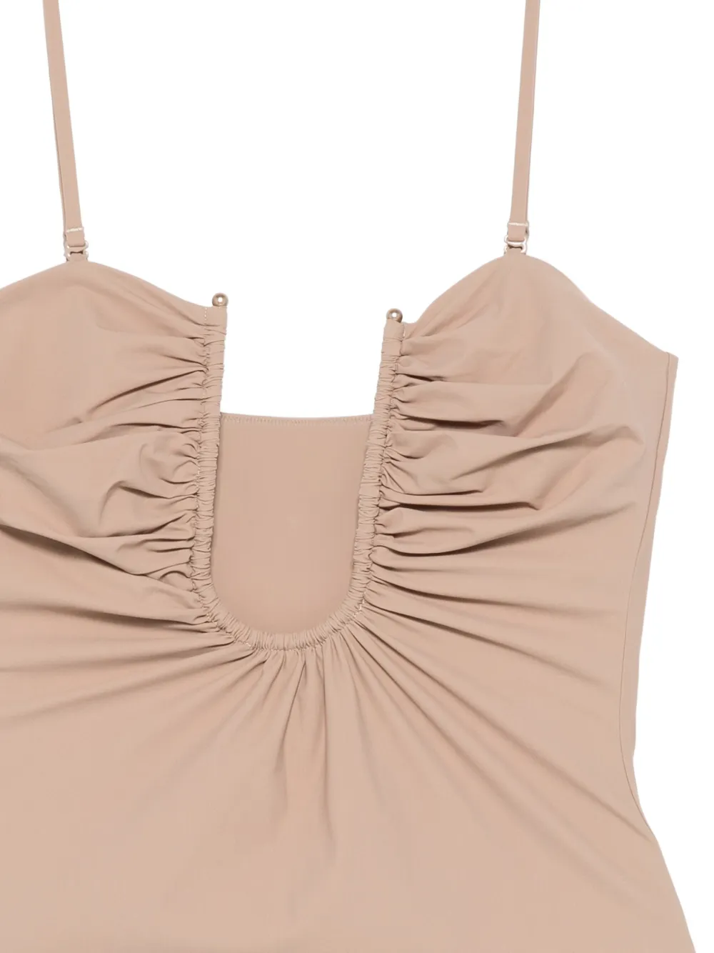  Christopher Esber Arced Ruched Swimsuit - Neutrals 
