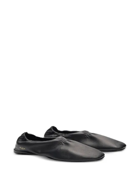 Alaïa flats de piel de napa